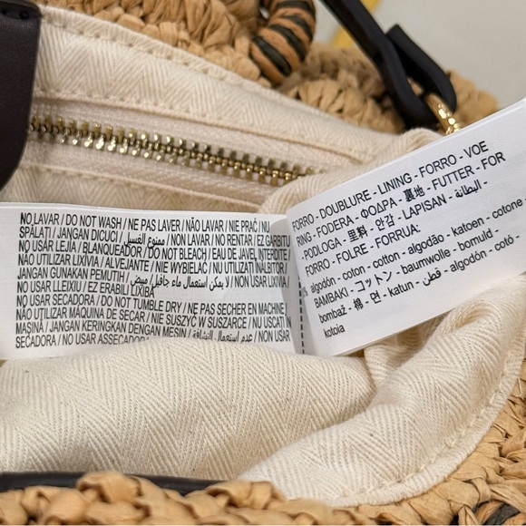 SOLD Zara Woven Basket Bag Crossbody Tan Raffia Easter Spring Vacation Beach - Picture 14 of 15